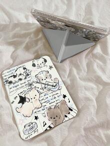 Esta exquisita y adorable funda trasera de cristal acrílico con diseño de gato de dibujos animados y estrella es adecuada para los iPads de 7a, 8a (10.2 pulgadas) y 10a generación. Es resistente a los golpes y duradera, con una ranura incorporada para el lápiz, compatible con la función de suspender/activar y múltiples modos de soporte plegable, lo que la convierte en un regalo ideal para las vacaciones. - Multicolor - Ver 2