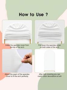 Two-Tone Arch Backdrop Cover Set, Wedding Spandex Dome Archway Ideal For Birthday Parties, Wedding Ceremonies, Bridal Showers, Baby Showers, And Baby Parties (White + Beige) - Multicolor - View 7