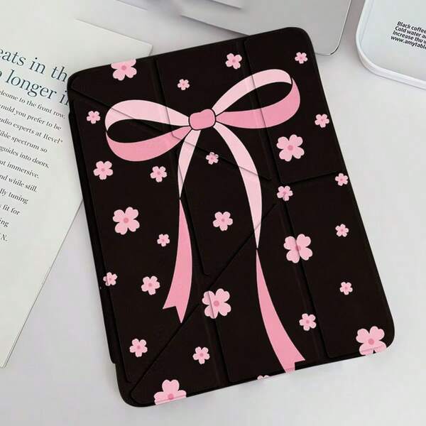 Minimalist Y-Shaped Foldable Spray-Painted Transparent Acrylic Crystal Flat Protective Case, Compatible With Pad Mini6/7/9.7/10.2/10.5/10.9/12.9/13/Pro 11, 10th Generation, Protective Case Supports Multi-Angle Adjustment, Six-Way Stand Placement, Built-In Pen Slot, Transparent Back Cover, Anti-Drop Protection, Auto Wake/Sleep