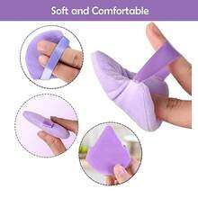 12 Pcs Makeup Sponge Blender Sponges For Liquid, Cream, And Powder, Make Up Sponges For Foundation Powder Puff Face Triangle Face Makeup Puff Wet Dry Dual-Use (Purple) - Bộ 12 món màu tím - Xem 5