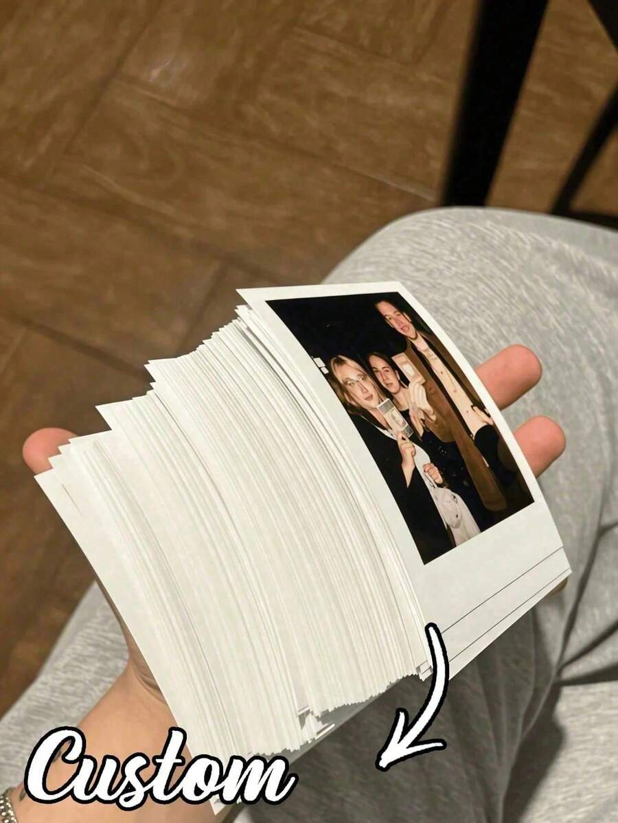 3/5pcs Customized Photo Prints, Personalized Couple Photos, DIY Birthday Anniversary Gift, Valentine's Day Gift, Personalized Gift, Special Occasion Gift, Fashionable Souvenir, Elegant Stationery, High-Quality Printing, Durable Material, Mini Photo Prints, Commemorative Card - Multicolor - View 1