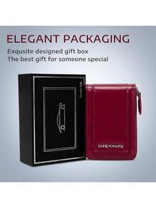 Pomelo Best Car Key Case Leather Wallet Car Key Holder Case With ID, SIM And Credit Card Slot Car Key Cover Presented In A Gift Box - Small - View 5