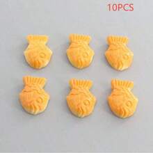 10pcs Vintage Classic Cookie & Fish Shaped Resin Charm Pendant DIY Jewelry Craft Bracelet Necklace Bracelet Pendant Accessory, Jewelry Making Supplies, Suitable For Women, Mother's Day, Valentine's Day And Festivals - Cookie Fish Pendant - View 11