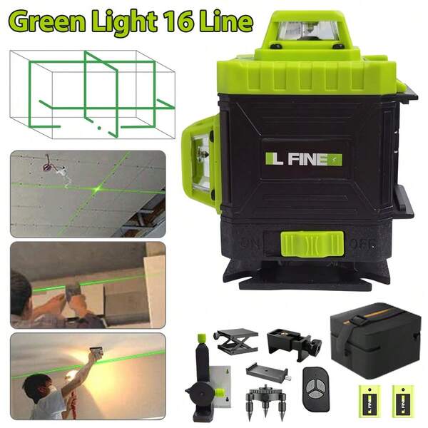 Kreuzlinienlaser mit Stativ,Laser-Wasserwaage Selbstnivellierend Linienlaser Grün, Vertikale und Horizontale Laser Level für Baustellen und Heimwerkerprojekt Batterie Enthalten,perfekt für die Montage von Regalen, Türen, Fenstern, Möbeln, Holzarbeiten