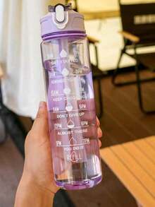 1个2000毫升或750毫升透明塑料水瓶，印有标语，室内/室外运动水瓶 - 彩色 - 查看 7
