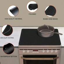 1pc 28"X20" Silicone Stove Top Cover Mat - Heat Resistant Glass Stovetop Burner Cover, Flat RV Cooktop Protector Pad, Extra Large Silicone Dish Drying Mat - Solid Color - View 9