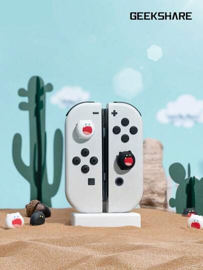 GeekShare 4pcs Bobo Cat Button Caps, Compatible With Nintendo Switch 2