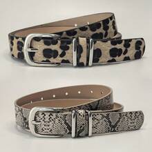2条豹纹腰带，适合搭配牛仔裤、休闲裤，春夏秋季皆宜。 - 彩色 - 查看 3