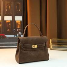New Arrival College Style Women's Handbag, High-End Niche Design Matte Small Tote Bag - Coffee - View 13