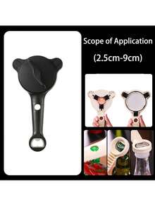 Abrelatas ajustable, diseño antideslizante para tapas difíciles | Abrebotellas con mango cómodo | Herramienta de cocina para personas mayores y con poca fuerza en las manos | Abre latas, botellas y tarros fácilmente - Multicolor - Ver 13