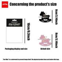 新年限量版摇摇马“你就是你，就足够好”设计，车载后视镜香氛片，车载空气清新剂，车载香氛片，车载空气清新剂，后视镜挂饰，汽车装饰吊坠，汽车内饰配件，送给朋友的特别礼物，持久耐用的纸基香氛，不含酒精，使用方便，趣味设计 - 搖搖馬 - 查看 5