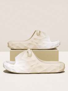 YOUMGL 2026 New Men's Thick Sole Slippers With Cushion, Indoor Non-Slip Soft Bottom Quiet Bathroom Sandals - White - View 4