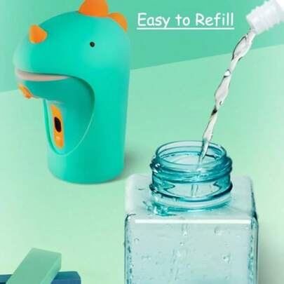 Dispensador automático de jabón de espuma - Lindo dispensador de jabón de manos de unicornio sin contacto resistente al agua recargable por USB 13.8 oz/400 ml