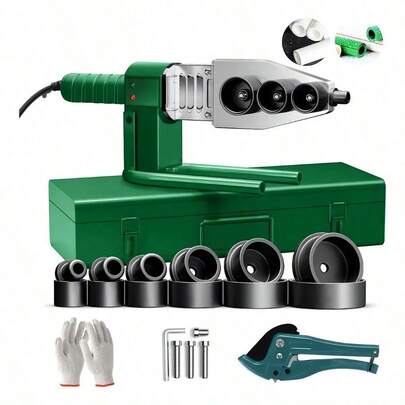 Termofusor Kit 1000w Con 6 Dados (20mm A 63mm) +tijeras