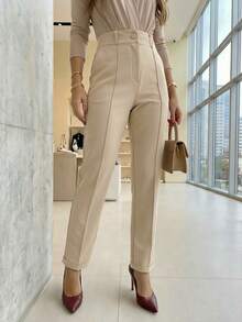 Women Pants - Màu be - Xem 4