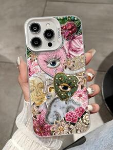 宝石眼全印花手机壳，全包式防摔保护壳，甜美酷炫的Y2K风格，兼容 13/16/17/15/14/13/12/11/Pro/Pro Max/X/XR/XS/XS Max/7/8/Plus，以及Galaxy系列，包括Galaxy S25、S25 Ultra、S24 Ultra、S24、S23+、S23 Ultra、S23 FE、S23、S22 Ultra、S21 FE 5G、S20 FE、A55 5G、A35、A34、A33 5G、A32 4G、A15、A14、A06、A05S、A05、A52/A52s 5G。 - 彩色 - 查看 4