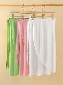 70cm Women's Ballet Tutu Skirt, Adult One-Piece Tutu Skirt With Lace Tie, Wrap Around Skirt For Yoga, Latin Dance Training. Dance Teacher Uniform. Women's One-Piece Dance Skirt With Belt, Wrap Around And Slim Fit For Fitness Yoga. Women's Wrap Around Skirt Fitness Yoga Series, Running Wrap Around Skirt. - Multicolor - View 6