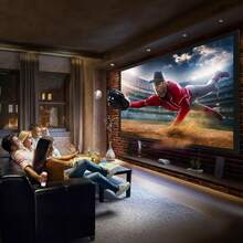 110Inch Diagonal Projector Screen 16:9 4K HD Projector Screen Movie Screen Fixed Frame 3D Projector Screen For Home Threater Outdoor Use(110inch) - 110 Inches (16:9) - View 9