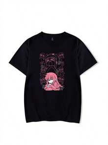 Comfortable Summer 2026Classic Special TShirt Bocchi The Rock Gotou Hitori Manga Shirt Anime Comfortable Hip Hop Graphic T Shirt Short Sleeve Tees - 黑色 - 查看 1
