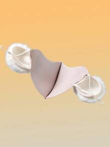 1件装纯色涤纶（聚酯纤维）冬季口罩，带耳罩，仿毛皮防风保暖时尚冬季二合一口罩，带耳罩 - 黑色 - 查看 5