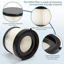 2 Packs DCV501HB Replacement HEPA Filters Compatible With DEWALT 20V Vacuum Cordless Handheld Vacuum Filter, Part # DCV5011H, Washable And Reusable Kits 7 Pcs - 7 Pcs - View 5