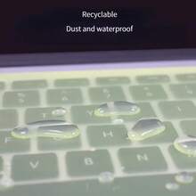Ultra-Thin Silicone Keyboard Cover, Specially Designed For 15 To 17-Inch Laptops, Available In Purple, Pink And Blue. Yellow Universal Silicone Laptop Keyboard Cover. - 粉紅色 15-17 英寸 - 查看 6