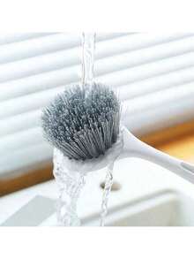 1pc Reusable Long Handle Cleaning Brush - Effective Tool For Household Sink, Stove And Cup Cleaning - No Charging Required, Convenient To Use, Space-Saving - Multicolor - View 6