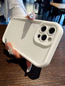 Minimalist Thick Anti-Drop White Phone Case, Compatible With IPhone 17 Pro Max/17 Pro/17 Air/17/16 Pro Max/16/16 Pro/16 Plus/16E/15/15 Plus/15 Pro/15 Pro Max/11/12/13/14 Pro Max/XS/XR/11 Pro/11 Pro Max/12 Pro/12 Pro Max/13 Pro/13 Pro Max/7 Plus/14 Pro/14 Pro Max/14 Plus/7 Plus/8 Plus/8/SE2/13 Mini/12 Mini - White - View 5