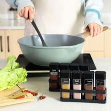 1/4/8Pcs Spice Jars Set, Plastic Seasoning Boxes With Lid, Transparent Barbecue Storage Containers Spice Racks Seasoning Storage Container Dispenser For Spice, Salt And Pepper Random Color - Multicolor - View 7