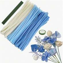 Blue & White Yarn Flower Craft Set, Upgraded DIY Handmade Kit, Suitable For Mother's Day, Graduation, Valentine's Day And Holiday Gifts, Yarn Craft Set, Blue & White Yarn Flower Set - Blue and White - View 18