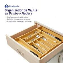 zxxBluelander Organizador de Cubios Expande 33-52  Organizador Cubio con 9 Compartimientos Organizador para Caon Organizador de Cubios Bau Portacubiosorganizador de cocina - Madera - Ver 2