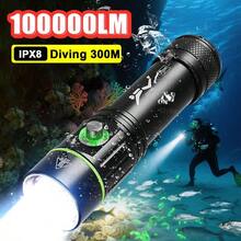 专业LED潜水手电筒 100000流明 战术手电筒 IPX8防水水下灯 潜水300米强光灯 - 潛水手電筒 - 查看 11