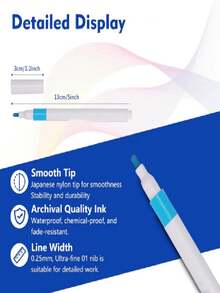 12/24 Acrylic Paint Markers | Sparkling Metallic Colors | Ideal For Scrapbooking, Black Paper, Rock Painting, Ceramics, Glass, Wood, Fabric, Canvas, Mugs, Christmas Crafts - 12色/套 - 查看 4