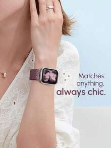 编织弹力单圈表带,兼容 Ultra 49mm/45mm/44mm/46mm/42mm/41mm/40mm/38mm 男女款,柔软尼龙弹性编织腕带,可替换 Ultra 2/3、Series 11/10/9/8/7/6/5/4/3/2/1/SE,是送给返校学生的理想礼物。 - 煙紫色 - 查看 7