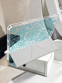 海洋元素，蓝色线条贝壳图案平板电脑保护套，兼容 iPad Air 11 英寸 M3 2025 / M2 2024、iPad Air 第五代 2022、iPad (A16) 11 英寸第十一代 2025、三星 Galaxy Tab、Kindle Paperwhite 第十二代 2024，透明背壳，时尚图案保护套，支持自动休眠和唤醒功能，气囊保护，适合作为礼物和办公用品。 - 彩色 - 查看 6