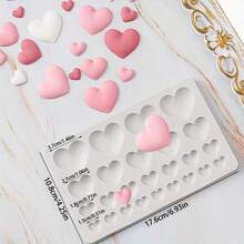 Valentine's Day Silicone Mold Set - Heart And Rectangle Shapes, Suitable For DIY Candles/Soaps/Craft Decorations - Multicolor - View 7