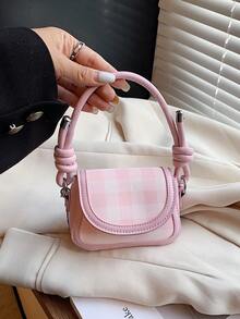 1 chiếc túi đeo vai hai màu dành cho thanh thiếu niên, cầm tay, có 6 màu để lựa chọn, phụ kiện thời trang cho các buổi đi chơi, có thể đựng tai nghe, tiền xu, son môi. - Phiên bản mini - Xem 12