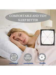 1个可调节弹性12夹床单固定带，防滑带，用于固定毯子和被罩 - A - 查看 6