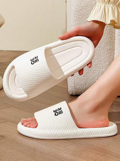 1 par de chanclas unisex para baño, chanclas de ducha para el hogar, chanclas de playa de verano antideslizantes de EVA, chanclas de baño gruesas, chanclas impermeables y de secado rápido para interiores y playa, chanclas de verano con punta abierta para mujer para usar en casa