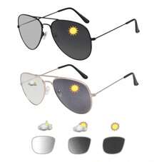 2 Lentes Fotocromáticos Par Computadora Anti Luz Azul Pf6169 - Negro - Ver 5