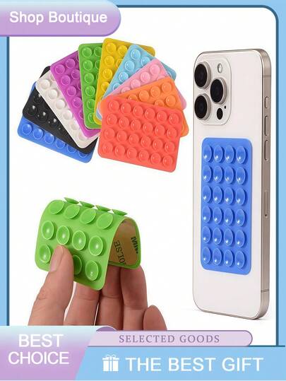 5pcs Silicone Suction Cup Phone Holder, Non-Slip Silicone Adhesive Phone Stand, Octobuddy Brand, Phone Sticky Pad, Phone Accessories, Selfie And Video Stand, Suitable For All Models, Great Gift For Women, Back To School Essential