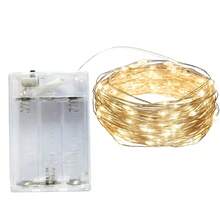 2m 20 LEDs, 3m 30 LEDs, 4m 40 LEDs, 5m 50 LEDs AA Battery Powered Fairy Lights, Suitable For Wedding, Holiday, Bedroom, Party, Ambiance, Bedside, Room, Decorative Lighting - Warm White - View 8