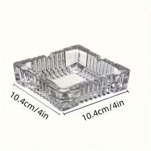 3pcs Square Crystal Ashtray Set, Elegant Ashtray Suitable For Hotel, Home, Office And Various Occasions, Stylish And Practical - Transparent - View 9