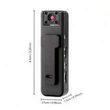 1pc 1080P Full HD Mini-Camera, Portable Digital Video Recorder, With Infrared Night Vision Function, 180-Degree Wide-Angle Lens, Support For TF Card Storage, Support For USB Charging, Equipped With Long-Term Rechargeable Battery, Suitable For All Kinds Of People Shooting Scenes, Outdoor Small Cameras, Suitable For Outdoor Activities Such As Travel And Sports. - Black - View 5