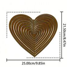 1pc Rustic Metal Spiral Heart Shaped Weathervane - 24.0cm Diameter, Natural Rusted Appearance, Suitable For Indoor/Outdoor Garden And Balcony Decor, Perfect For Valentine's Day, Father's Day, Independence Day And Labor Day, Outdoor Decoration - Rust Brown - View 9