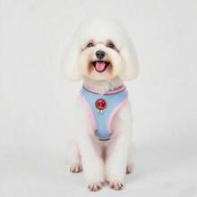 Nuevo arnés de perro de colores de bloqueo de dopamina para primavera y verano, arnés de correa lindo para gatos y perros, chaleco de malla reflectante y transpirable para perros pequeños y medianos - Rosa - Ver 4