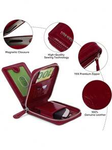 Pomelo Best Car Key Case Leather Wallet Car Key Holder Case With ID, SIM And Credit Card Slot Car Key Cover Presented In A Gift Box - Small - View 2