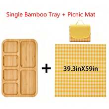1pc Bamboo Serving Tray With Handle, Multifunctional Breakfast, Dessert, Bread, Snack, Pizza, Steak Platter, Cup Holder, Afternoon Tea Tray, Suitable For Home, Hotel, Restaurant, Kitchen Decor, Holiday Gift - Multicolor - View 12