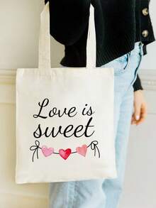 Disponible en talla S/M/L, bolso de lona grande con capacidad, bolso de compras, bolso de hombro con tema de corazón rosa, bolso de regalo con patrones de acuarela de corazón, lazo, cereza, fresa, arcoíris, estrella, adecuado para cumpleaños, vacaciones, Día de San Valentín, Día de la Madre, aniversario, regreso a la escuela, fiesta de graduación, fiesta temática de niñas, piscina, playa, fiesta de spa, despedida de soltera, boda, bolsa de caramelos y aperitivos de cumpleaños, decoración de fiesta - Beis - Ver 25