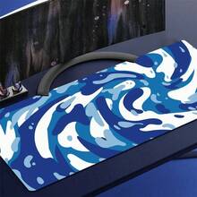 Mouse Pad de Jogo com Padrão de Fluido Azul - Com Bordas Costuradas com Precisão e Base de Borracha Antiderrapante, Disponível em Vários Tamanhos: 15,7*35,4 Polegadas (40*90 Cm). - Fácil de Limpar e Lavar, Ideal para Casa, Escritório, Local de Trabalho, Sala de Jogos e Dormitórios; Perfeito para Suprimentos de Volta às Aulas, Presentes de Férias para Namorados e Namoradas, Acessórios de Escritório, Suprimentos de Escritório, Tapetes de Mesa e Mouse Pads. - A - Visão 8